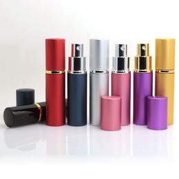 10ml perfume bottle spray divided into conventional portable parfum Split bottles metal shell, glass liner 7 color selection