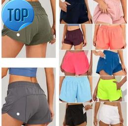 designers lululemens womens yoga Shorts Fit Zipper Pocket High Rise Quick Dry lulus lemon Womens Train Short Loose Style Breathable gym QualityqO