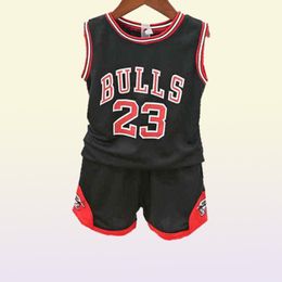 Child boy summer clothes Children039s basketball uniform baby boys tracksuit 2pcs set Kids boys sports clothes set vest short p2920202