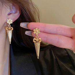 Dangle & Chandelier Flower bow cone earrings fashion luxury creative earrings