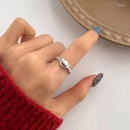 Cluster Rings Small Tiger Ring Female Design Niche Fashion Personality Opening Zodiac Head Index Finger Tren