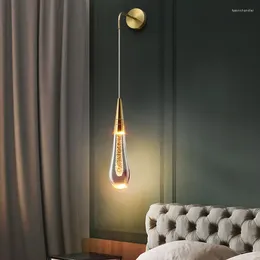 Wall Lamps Post-Modern Crystal Lights Glass Led Creative Raindrops Lamp For Restaurant Bedroom Bedside Corridor Sconces