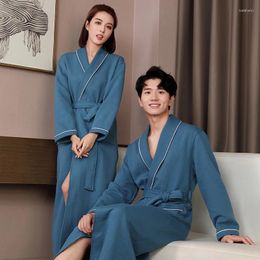 Men's Sleepwear Cotton Towelling Terry Robe Lovers Soft Bath Men Women Nightrobe Female Casual Home Bathrobe El