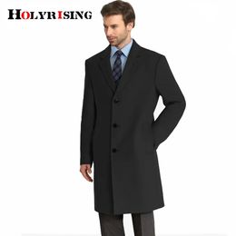 Wełna męska S-9xl Mężczyźni wełniane 50% wełniane długotrwałe kolano przystojny wełniany płaszcz Slim Woolen Plat British Style wełniany płaszcz 19217 231101