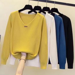 Women's Sweaters Autumn Winter Basic Women Knitted Sweater Top 4XL Fashion Casual Soft Jumper Long Sleeves Ladies Warm Jersey Pullover