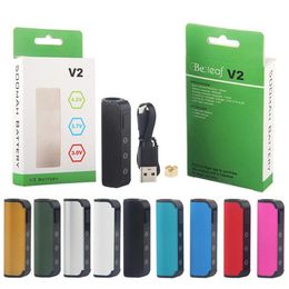 New Beleaf V2 Vape Battery 450mAh VV Variable Voltages 510 Thread Preheating Mod Vaporizers Magnetic Connexion for Thick Oil Empty Carts