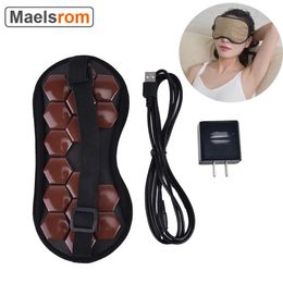 Eye Massager Electric Jade Stone Mask Tourmaline Heating Compress For Muscle Relaxation Relieve Insomnia 231102