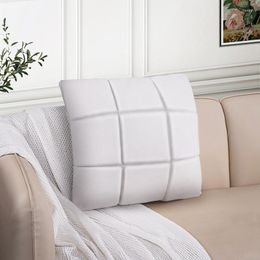 Pillow Decorative Pillows For Sofa Geometric Square Cusion Covers Living Room Seat Cover White Color Outdoor Garden S
