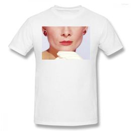 Men's T Shirts Man Audrey Lips Humour Graphic Hepburn Basic Short Sleeve T-Shirt European Size