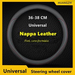 Steering Wheel Covers Car Cover Nappa Real Leather 4 Seasons Ultra Thin Universal 36-39 CM Diameter Comfortable Interior Accessories