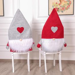 Chair Covers Creative Christmas Cover Faceless Doll Rudolph Beard Festive Ornament In Restaurant/ El/ Home