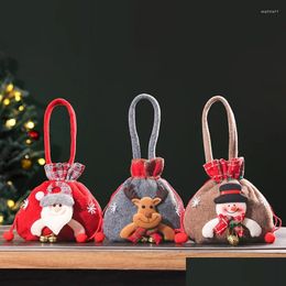 Christmas Decorations Christmas Decorations Snowman Doll Bag For Decoration Small Eve Apple Box Gifts Children 1Pc Drop Delivery Home Dhdv6