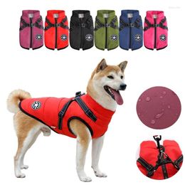 Dog Apparel Winter Clothes For Small Dogs Warm Fleece Large Jacket Waterproof Pet Coat With Harness Chihuahua Clothing Puppy Costume