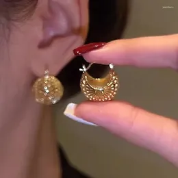 Dangle Earrings Creative Hollow Flower Basket Elegant Party Accessories Earring Trendy Alloy Jewellery For Women Girls Gift