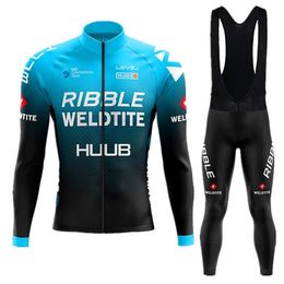 Cycling Jersey Sets 2024 Pro Team Jerseys Set Men Long Sleeve Jacket Bike Clothing 19D Gel Padded Bib Pants MTB Bicycle Suit 231102