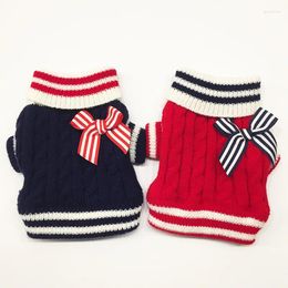 Dog Apparel Navy Sweater Pet Clothing Warm Cat Teddy Bicebear Small Wool Two Feet Autumn Winter Dress