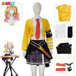 Project Sekai Colorful Stage Tenma Saki Cosplay Costume Wig Anime Role Playing Halloween Carnival Uniform for Women cosplay