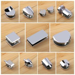 Bath Accessory Set 5-12mm Bathroom Mirror Glass Hinger Fixed Accessorie Advertising Plate Clamp Clip Fitting