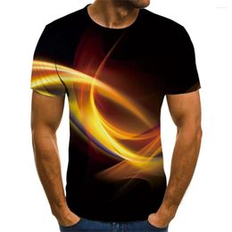 Magliette da uomo 2023 Stampa 3D estiva T-shirt con grafica colorata a mosaico geometrico