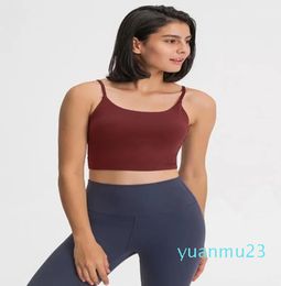 Women Yoga Tank Tops Solid Colour Outfit Bra Vest with Removable Chest Pad Sexy Underwear Slim Fit Lady Sports Tanks Fitness
