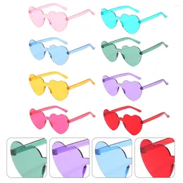 Sunglasses Heart Tinted Glasses Party Decorative Personalised Unique Eyeglasses Po Props Cosplay Supplies Oversized