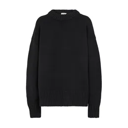 23-Th~r/ ow Half High Neck Sweater Autumn/Winter Minimal Loose Fit Cool Wind Sweater Knit