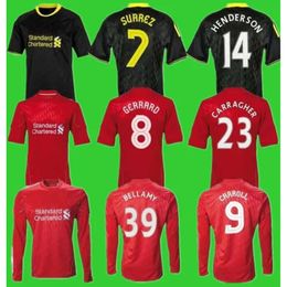 Qqq8 2010 2011 2012 Gerrard Suarez Carroll Retro Soccer Jersey 10 11 12 Bellamy Carragher Kuyt Sterling Henderson Home 3rd Vintage Classic