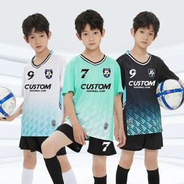 Other Sporting Goods Wholesale Custom Personalised Kids Football Jersey Shirt High Quality Children Uniform Soccer For Young Boy 231102