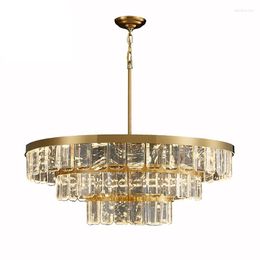 Chandeliers Multilayer Cloud And Mist Crystal Chandelier For Living Room Bedroom El Stainless Steel Body Pendant Lamp Indoor Lighting