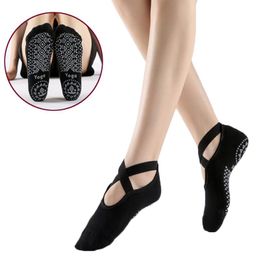 Sports Socks 1 Pair Yoga For Women Non-slip Barre With Straps Pilates Ballet Dance