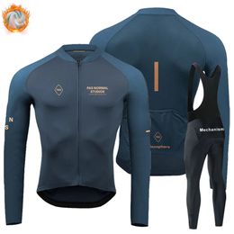 Cycling Jersey Sets PNS Sports Set Mens Blouse Sportswear Winter Fleece Bib Tricuta Man Bicycle Clothing Outfit Thermal Uniform Bike 231102