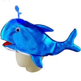 Adult Carton Whale Plush Hat Cap Home Sofa Decor Carnival Party Hair Accessories Toys Children Fish Headdress