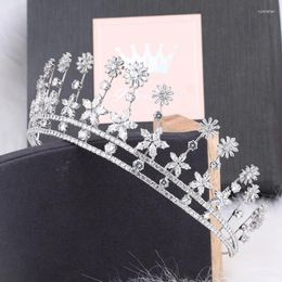 Hair Clips MYFEIVO Beauty Floral Wedding Tiaras Gold Silver Colour Lengthen Bridal Crown Female Jewellery Accessories HQ0851