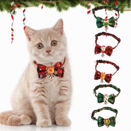 Dog Collars Cosy Lightweight Christmas Pet Collar Decorative Santa Claus Xmas Tree Elk Snowman Cat Necklace Pography Prop