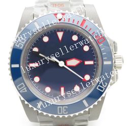 Men's Super 40mm Automatic movement GM Factory Top Edition Calibre 3130 Blue Dial with Diver Ceramic Bezel Steel 904L No Date Sand Blasted Wristwatches