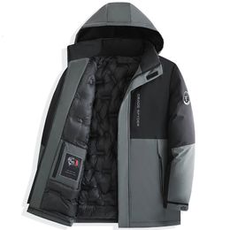 Mens Down Parkas Warm Waterproof Autumn Hooded Casual Winter Men Jacket Coat Brand Windproof Outwear Hat Male 231101