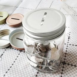 Dinnerware 20 Pcs Mason Piggy Bank Lid Jar Sealing Covers Household Change Storage Lids Tinplate Bill