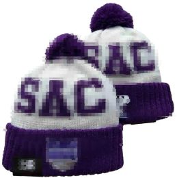 Kings Beanies Sacramento Los Angeles Bobble Hats Beyzbol Top Kapakları 2023-24 Moda Tasarımcı Kova Şapkası Tıknaz Örgü Sahte Pom Beanie Noel Spor Örgü Şapkası