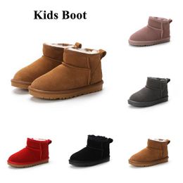 Designer crianças quentes arco botas crianças clássico mini meia bota de neve inverno pele cheia fofo peludo cetim tornozelo pré-escolar ps enfant criança criança menina tod botas bowknot