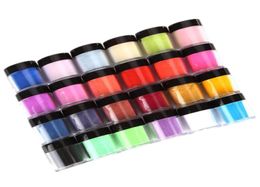24 Colours Acrylic Nail Art Tips UV Gel Carving Powder Dust Design Decoration 3D DIY Decoration Set6916994