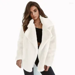 Women's Fur Casual European And American Fashion 2023 Autumn Winter Solid Colour Coat Sexy Plush Neck Slim Fit Women Versatile