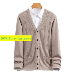 Men's Sweaters Arrival Fashion Super Large Cashmere Cardigan Men's Oversized V-neck Sweater Jacket Plus Size S M L XL 2XL 3XL 4XL 5XL 6XL 231102