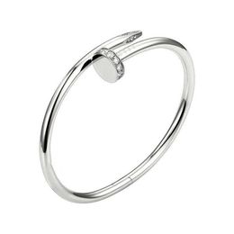 Boutique Internet celebrity Fashionable and trendy classic nail bracelet for women with adjustable opening zinc alloy niche design accessories