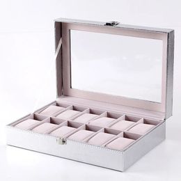 Watch Boxes Cases Luxury 61012 Grids Handmade Colourful PU Leather Clock Box Holder Storage Case for Holding Display 231101