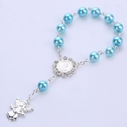 Party Favor 10pcs Baby Shower Christening Bracelet Silver Angel Girl Boy Baptism Gift Cute Giveaway Souvenir Wedding