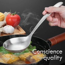 Spoons Deepen Big Ramen Bouillon Spoon Long Handle Soup Ladle Stainless Steel Tablespoons Kitchen Tableware Cooking Utensils