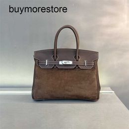 Handbag Suede Bag Birrks 7A Designer Winter First Layer Cashmere Fashion Versatile Shoulder Bag0BSK