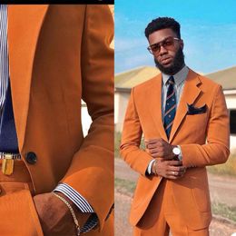 Men's Suits & Blazers England Style Mens Tuxedos Custom Made One Button Blazer Smart Casual Streetwear Daily 2 Pieces Set Jacket