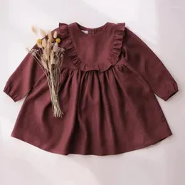 Girl Dresses Girl's Ruffle Long Sleeve Dress Ins Cotton Princess Spring And Autumn Baby Clothes Christmas