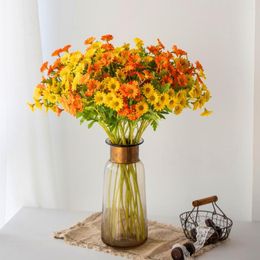 Decorative Flowers Artificial 60cm Spring And Autumn Daisy Single Branch Fresh Natural Rural Style Courtyard Villa Wedding Decoration